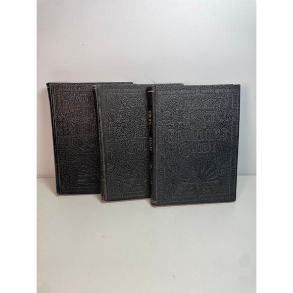 Audels Carpenters And Builders Guide 1923 1st Edition Set Vol 2-4 Leather - Picture 1 of 4